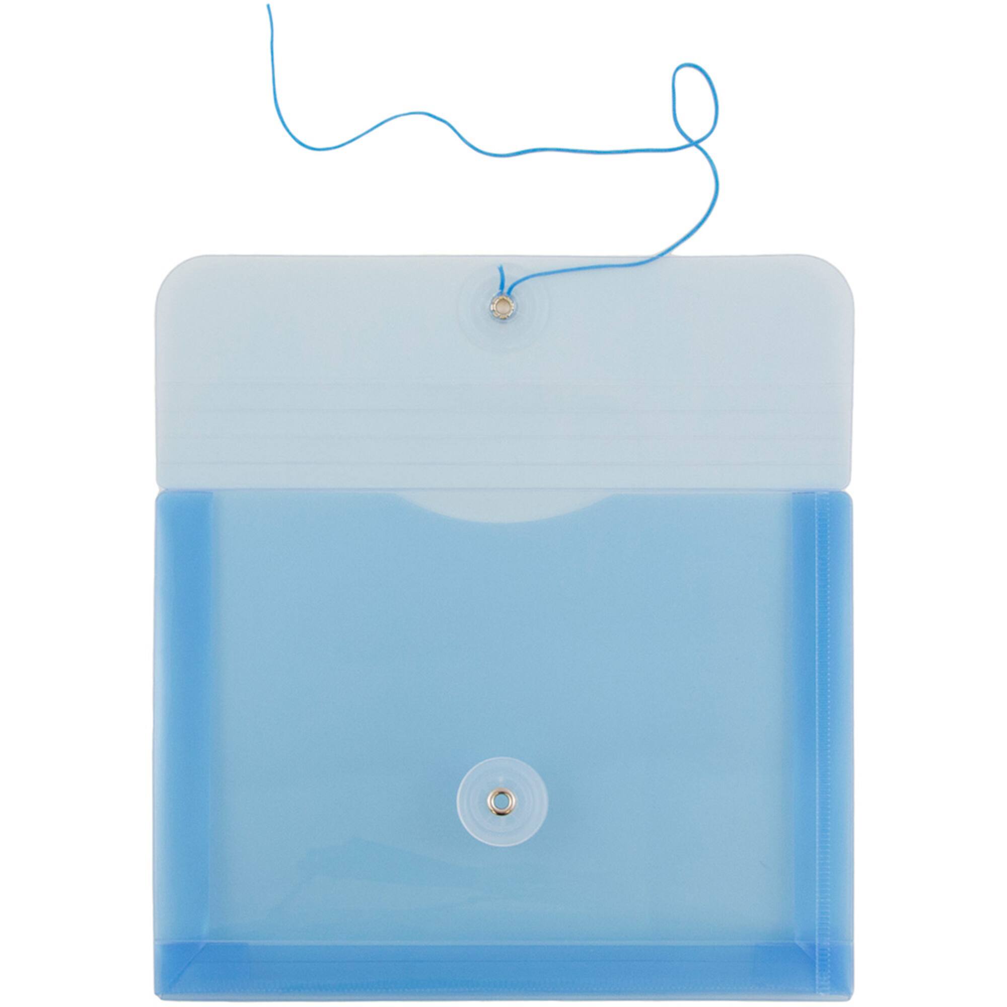 JAM Paper 5.5" x 7.5" Button & String Tie Closure Plastic Envelopes